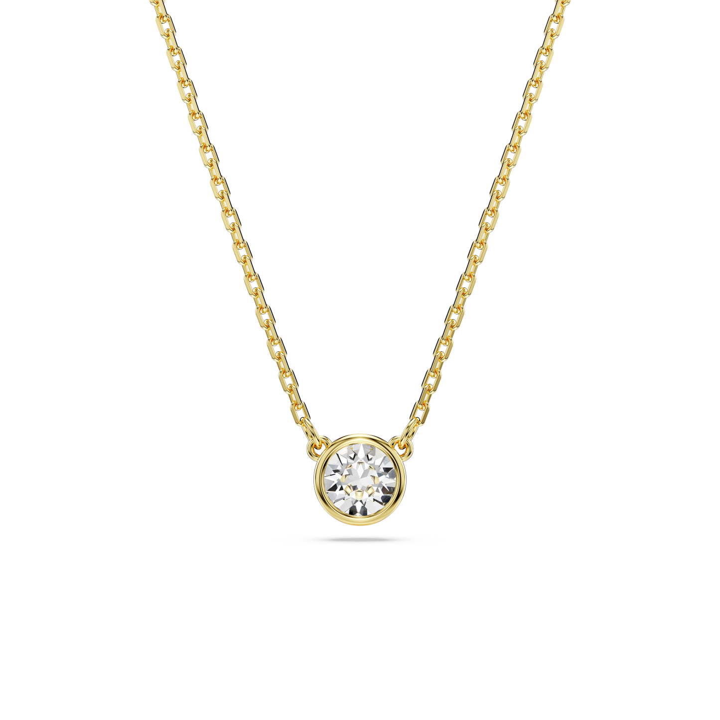 Swarovski Collana Pendente Dorata Punto Luce Imber