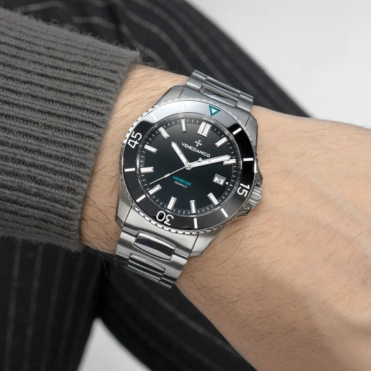 Venezianico Orologio Automatico Nereide Ceramica Nero