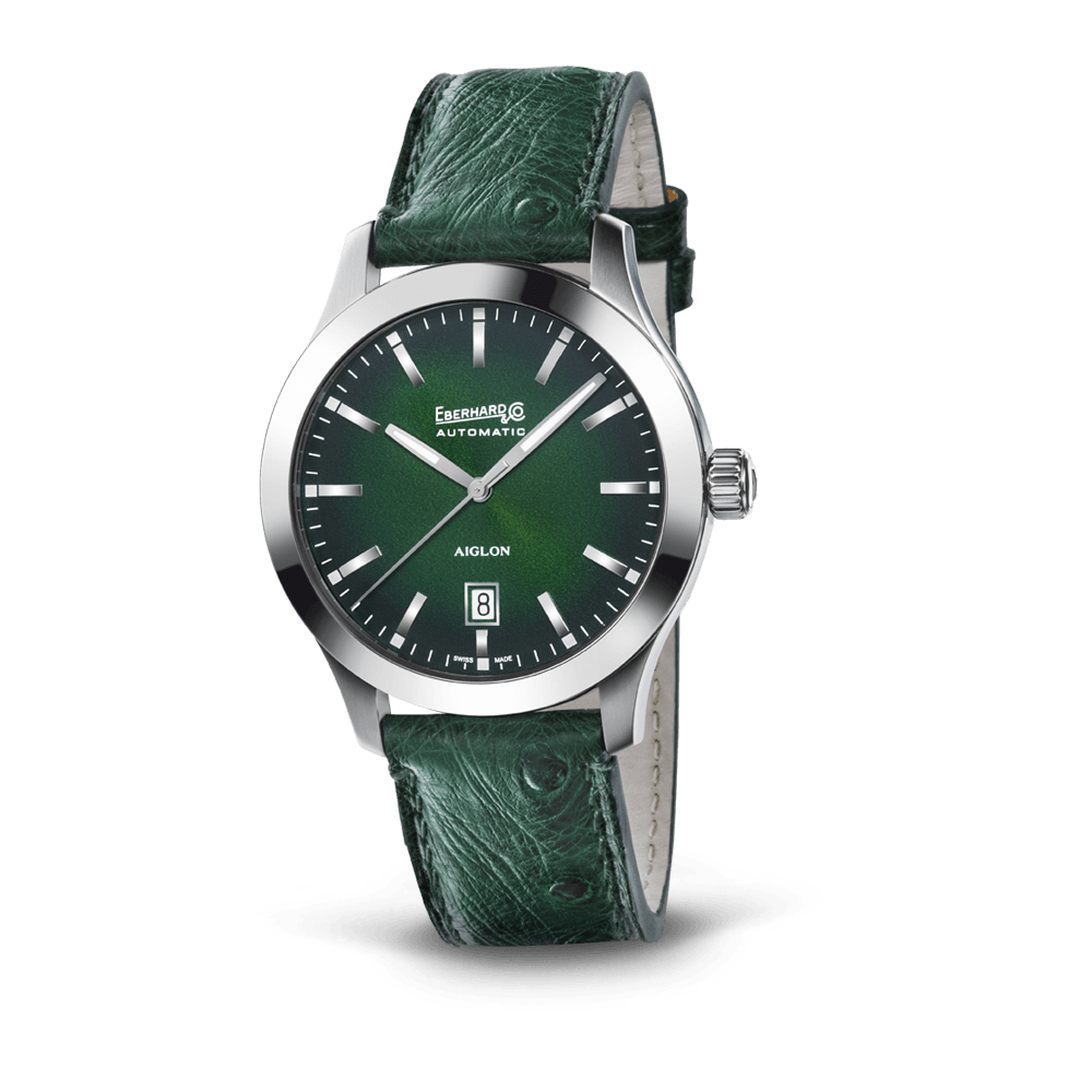 Eberhard Aiglon Grande Taille Meccanico Automatico 41mm Verde 41030