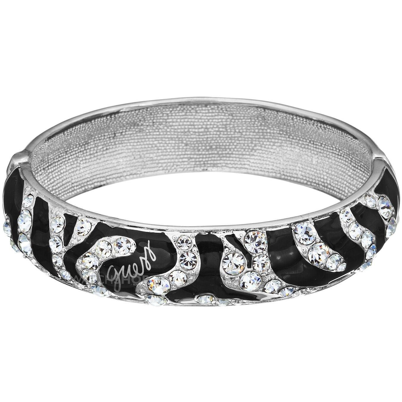 Guess Bracciale Argento e Nero Animalier