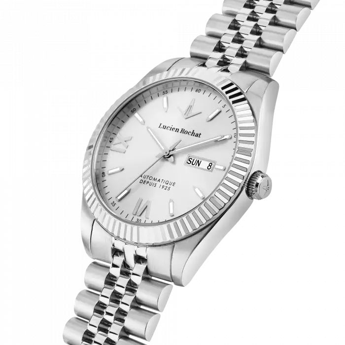 Lucien Rochat Orologio Da Uomo Automatico Bienne Silver