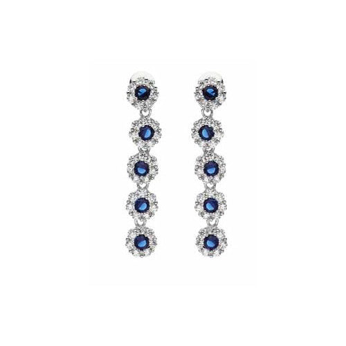 Ottaviani Orecchini Con Zirconi Bianchi E Blu