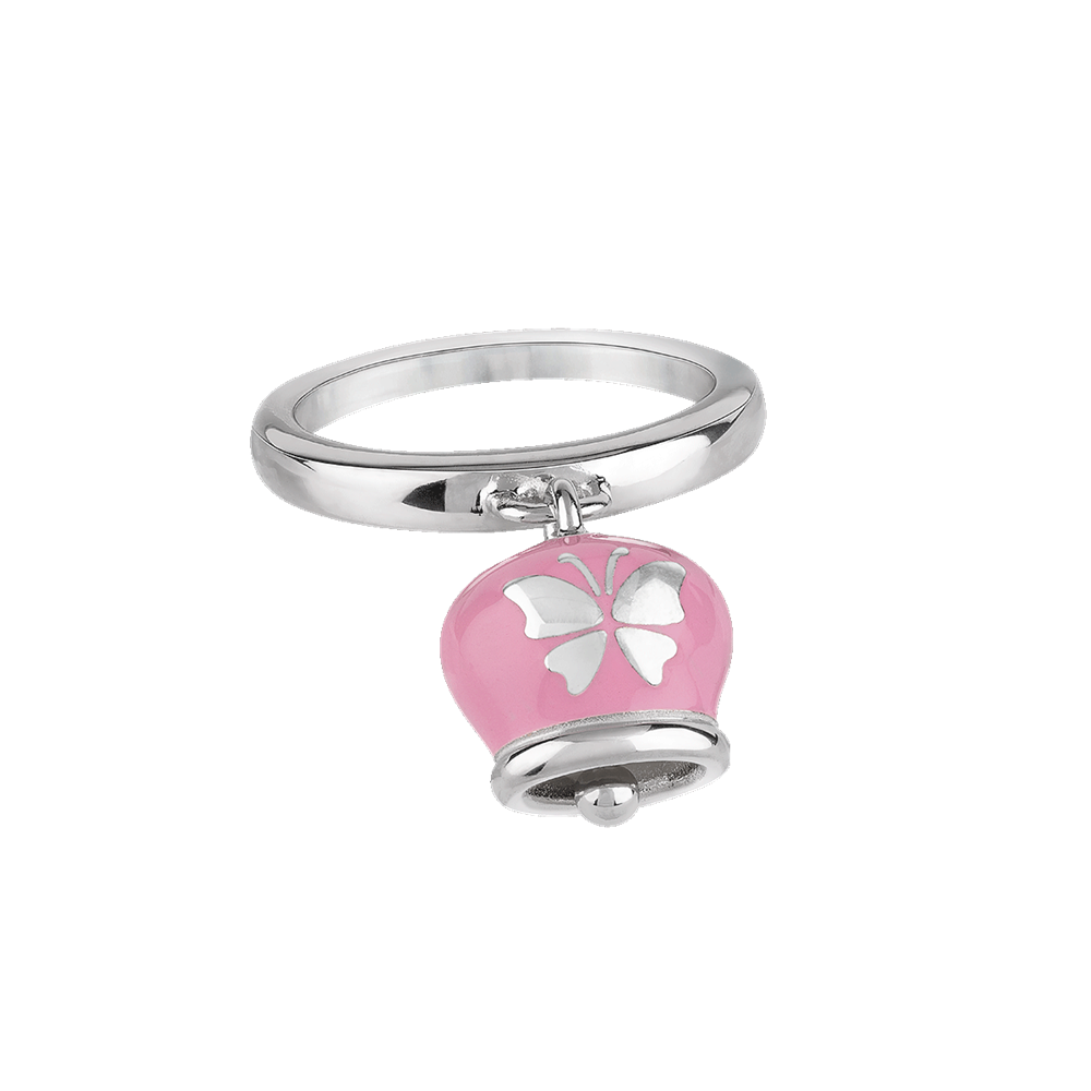 Chantecler Et Voilà Anello Campanella Rosa Con Farfalla