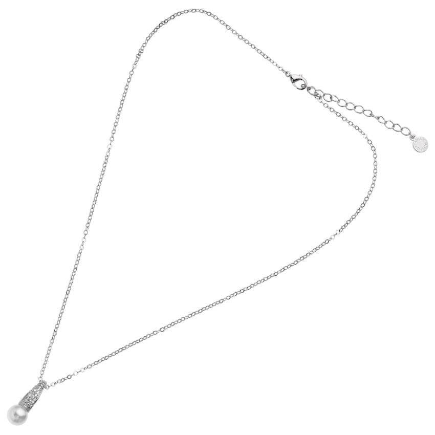 Ottaviani Collana Con Perla Pendente E Zirconi.