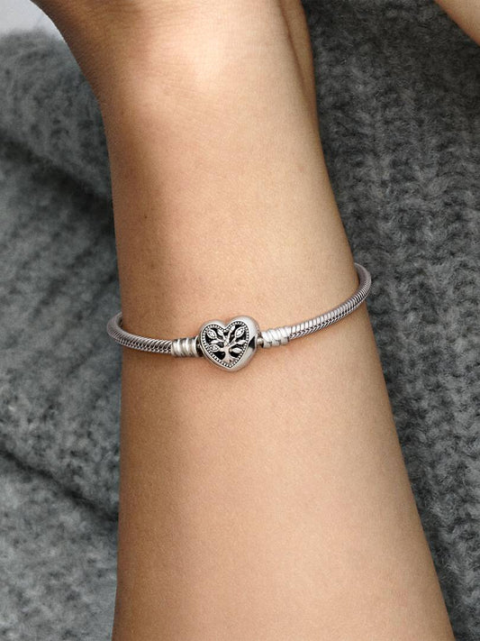 Pandora Bracciale Moments con Chiusura a Cuore Albero della Famiglia