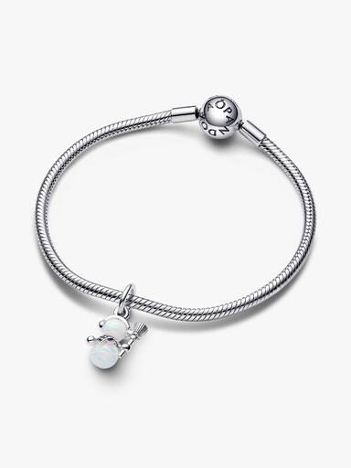 Pandora Charm Pendente Pupazzo di Neve Opale