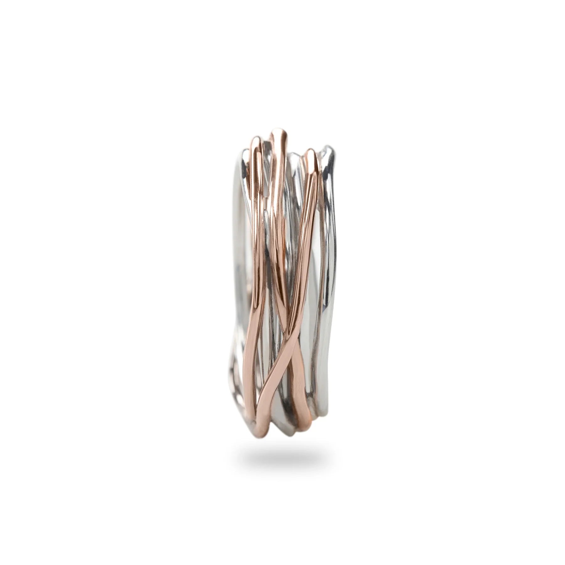 Senza Prezzo di Riserva - Orecchini - 9 kt Argento, Oro rosa Diamante Senza Prezzo di Riserva - Orecchini - 9 kt Argento, Oro rosa Diamante