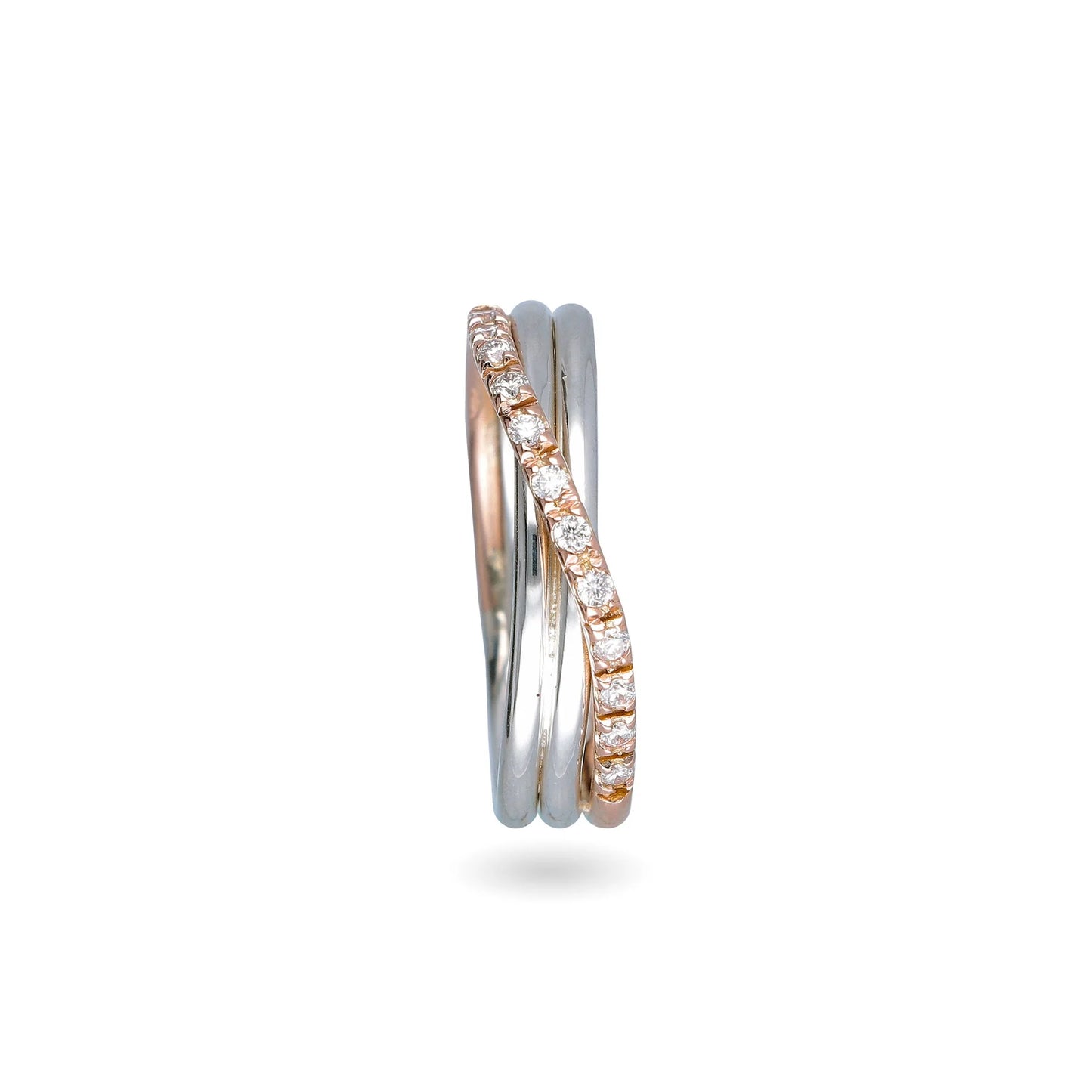 Filo Della Vita By Rubinia 3 Fili In Oro Rosa, Argento E Diamanti
