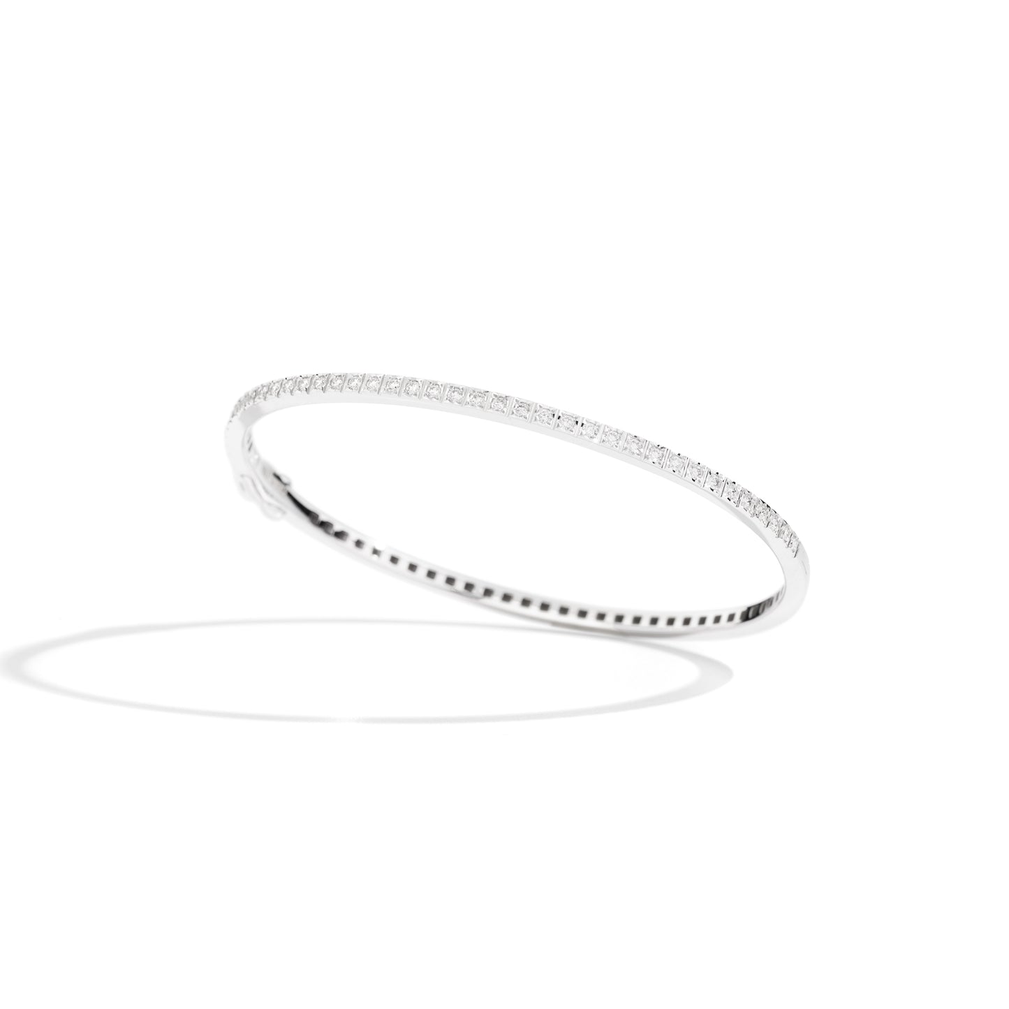 Recarlo Bracciale Rigido Bangle Oro Bianco 18 kt e Diamanti 0.58