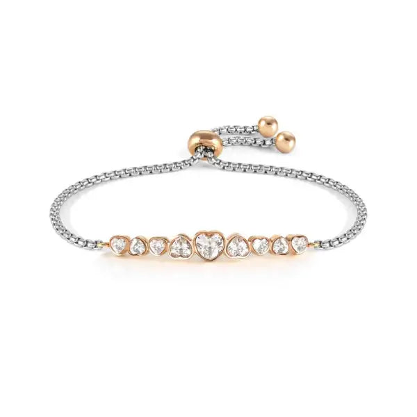 Nomination Bracciale Milleluci con Cuori Bianchi