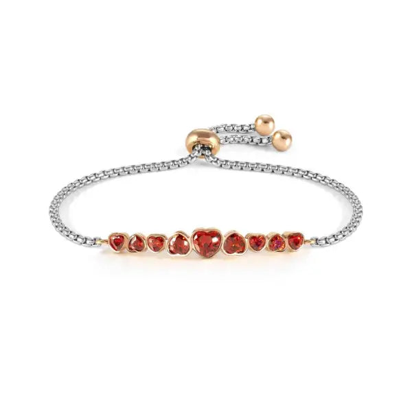 Nomination Bracciale Milleluci con Cuori Rossi