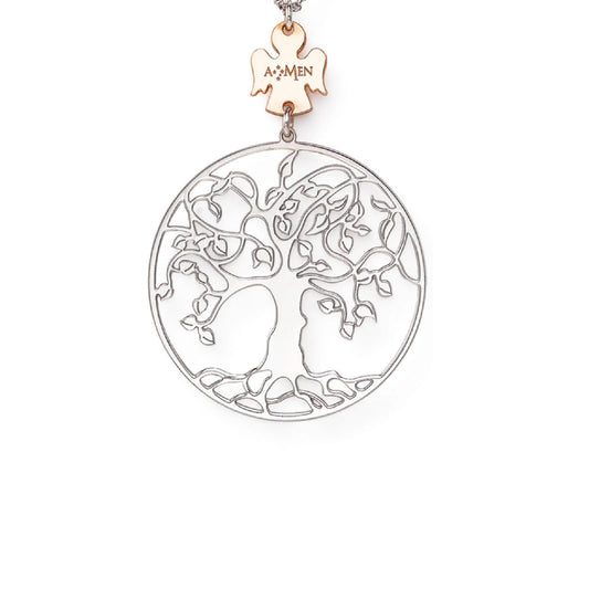 Amen Collana Albero Della Vita con Angelo
