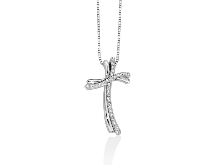Miluna Collana Con Croce 18 kt Con Diamanti