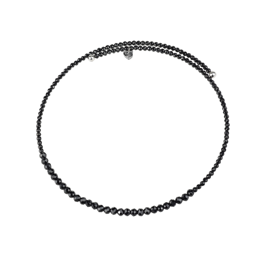 Chantecler Accessori Collana Chocker In Spinello Nero E Argento