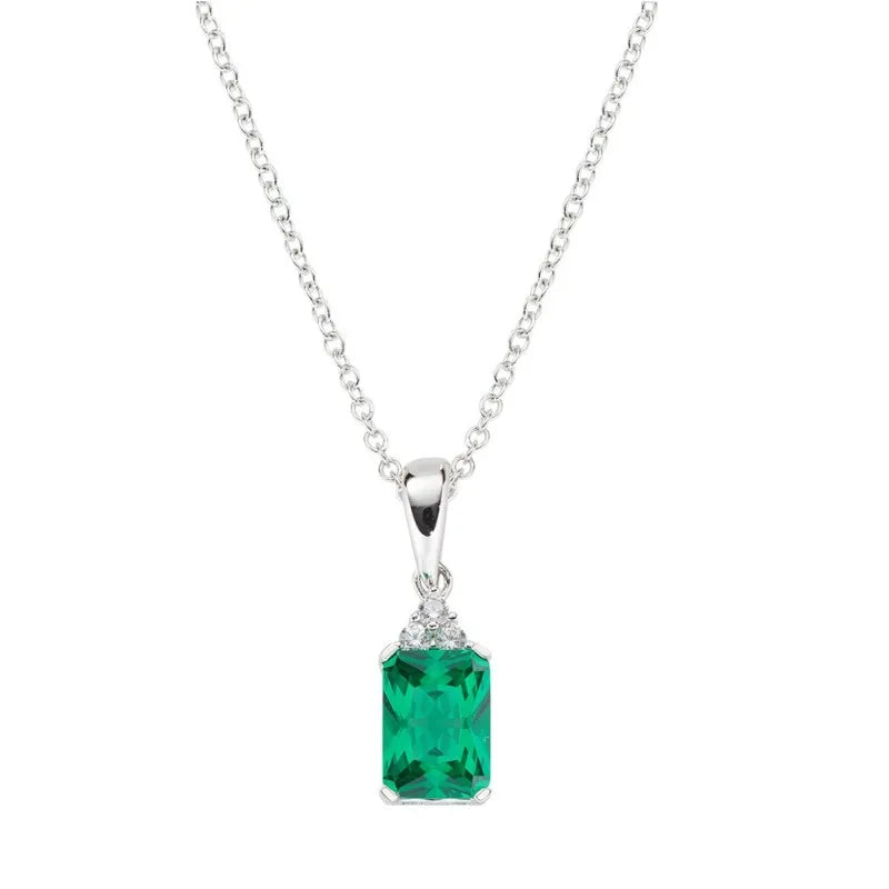 Amen Collana Con Zircone Verde