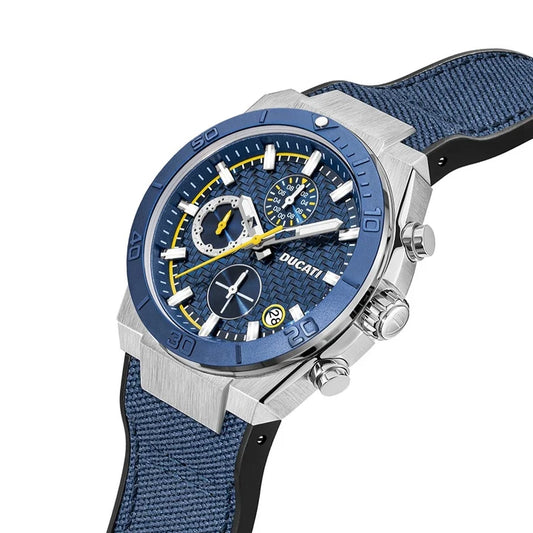 Ducati Orologio Corse Crono Acciaio e Blu
