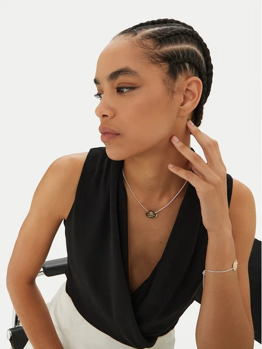 Ralph Lauren Collana Con Piastra Ovale Con Logo