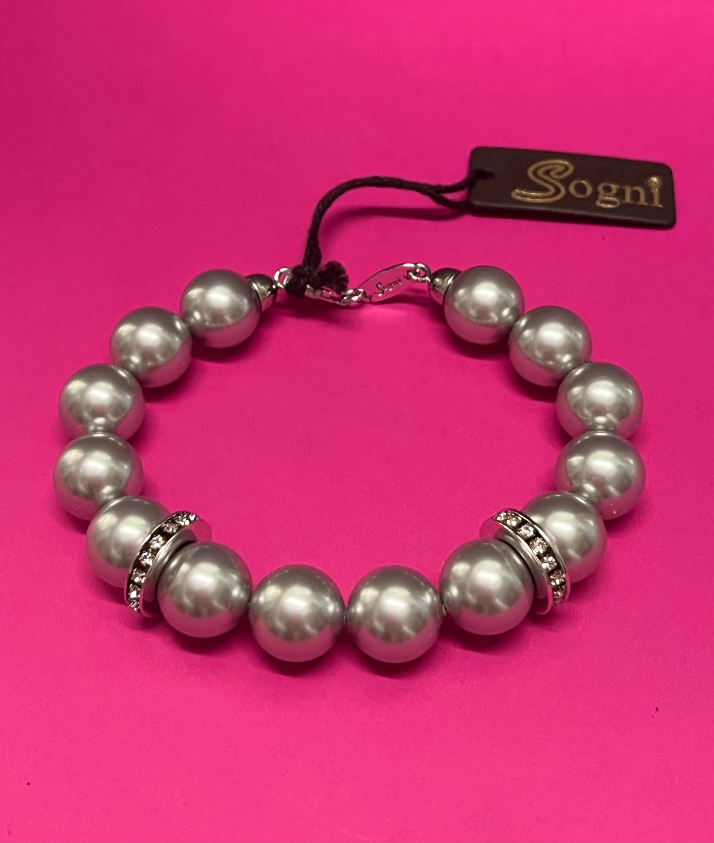 Sogni Bracciale Perle Grigio