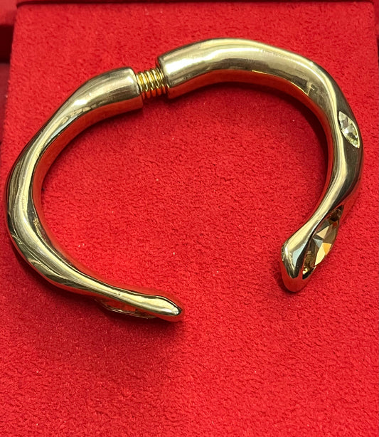 Madness Milano Bracciale Dorato Rigido Con Molla