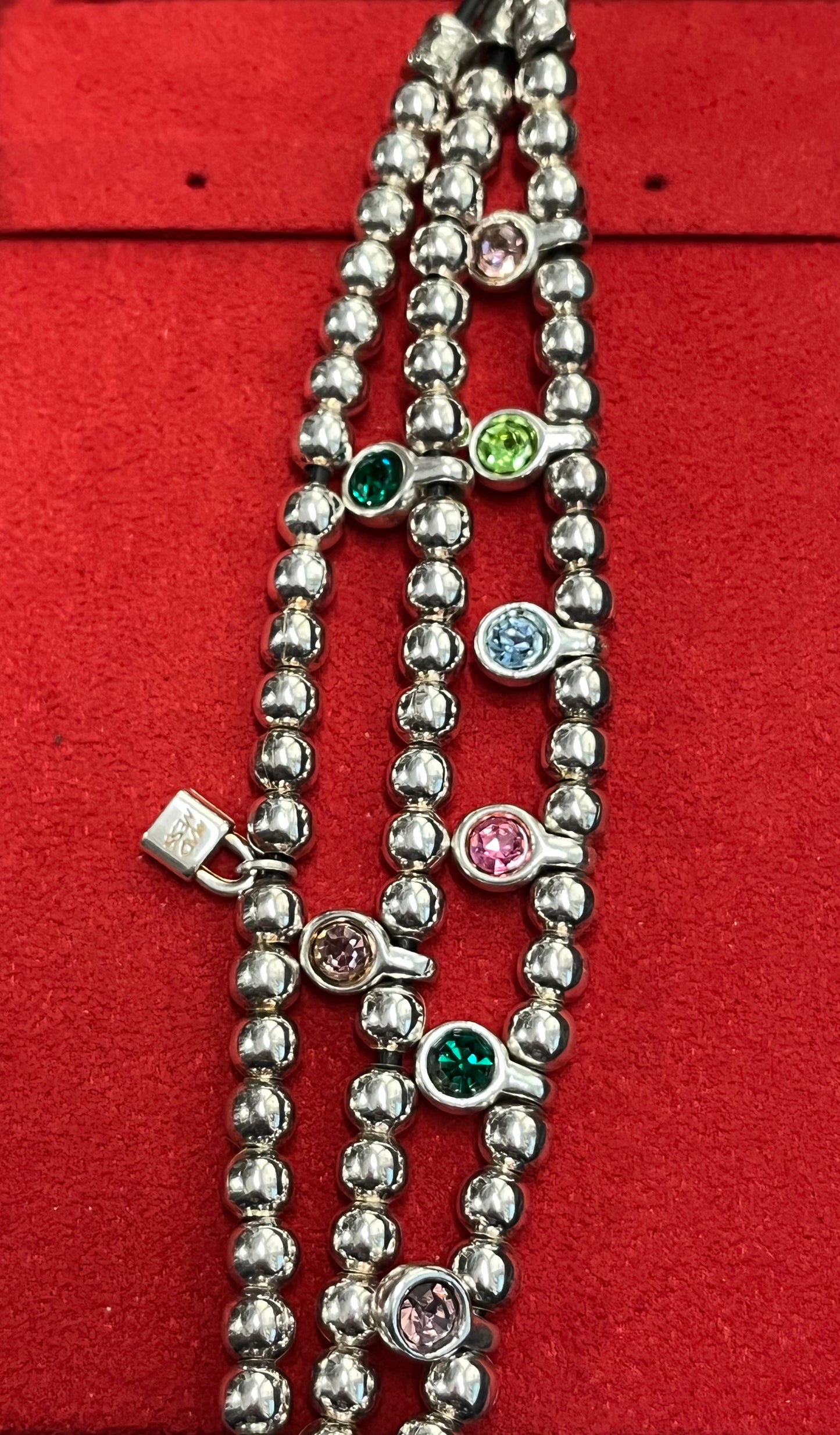 Madness Milano Bracciale 3 Fili Con Zirconi Multicolore