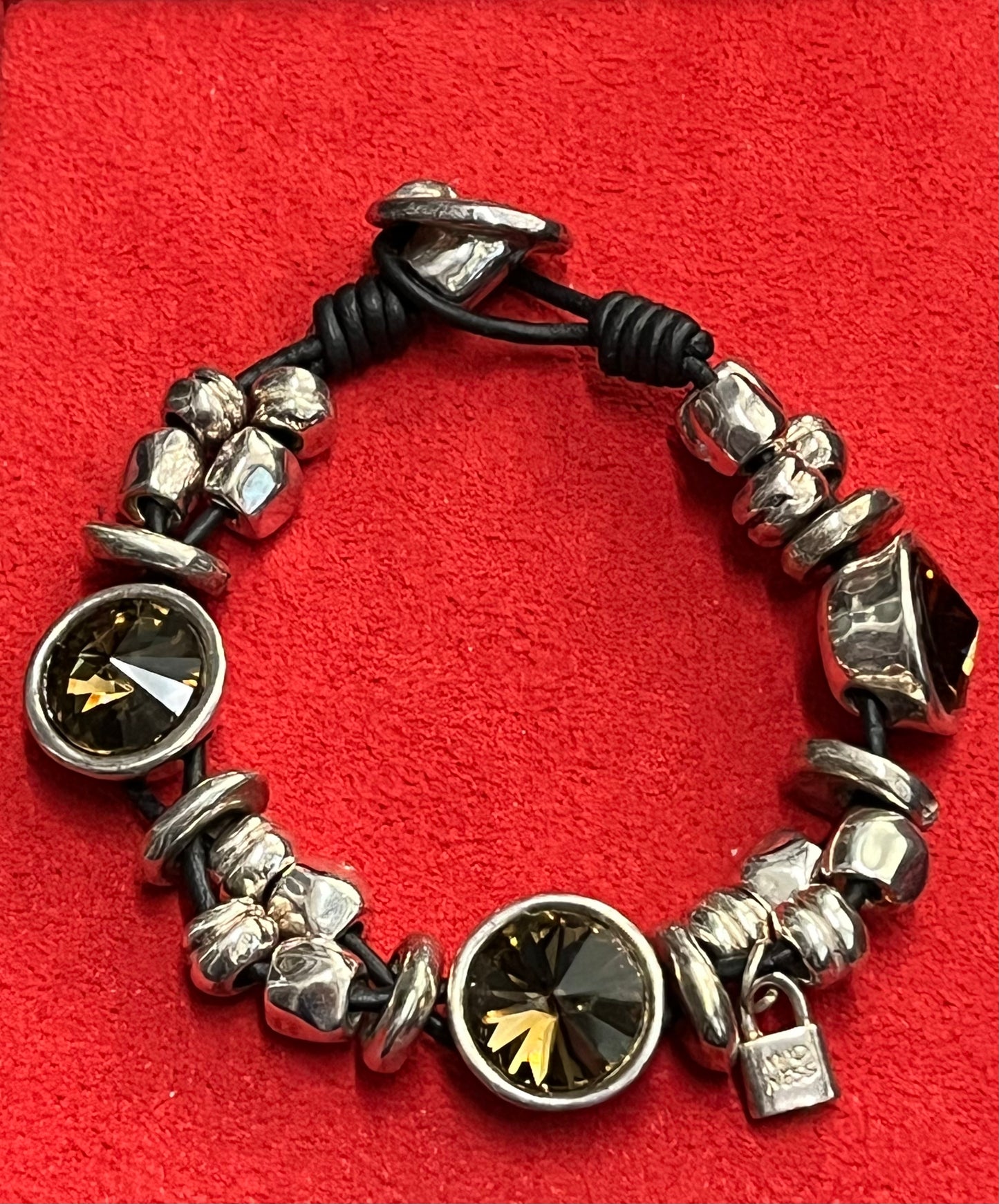 Madness Milano Bracciale Con 3 Zirconi Marroni