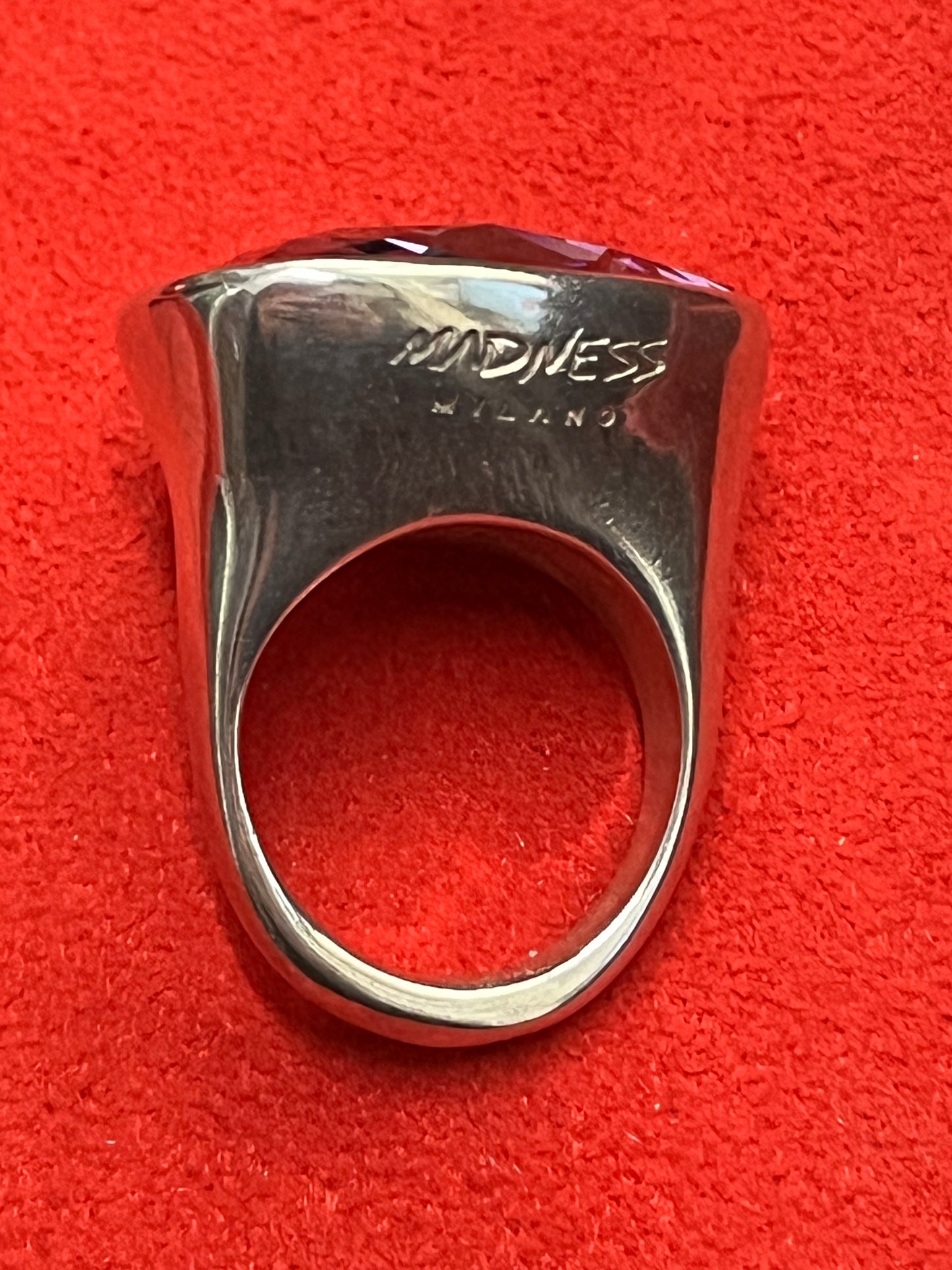 Madness Milano Anello Con Zircone Viola