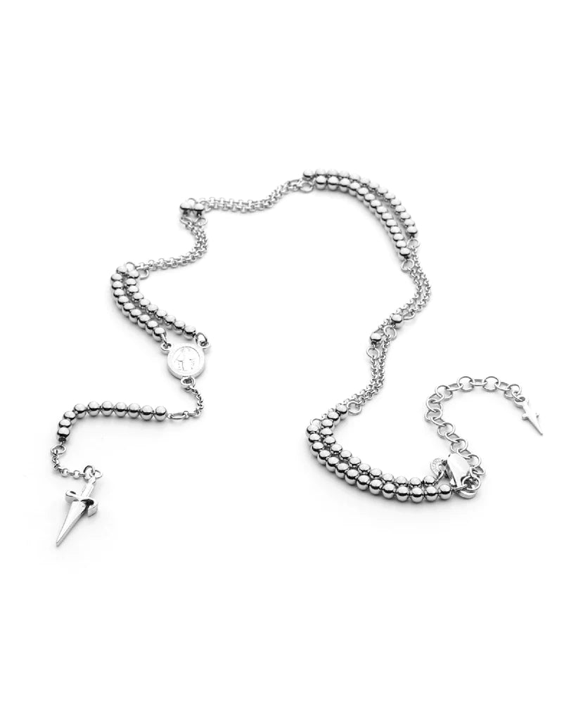 Cesare Paciotti Collana Rosario Con Sfere Sfaccettate