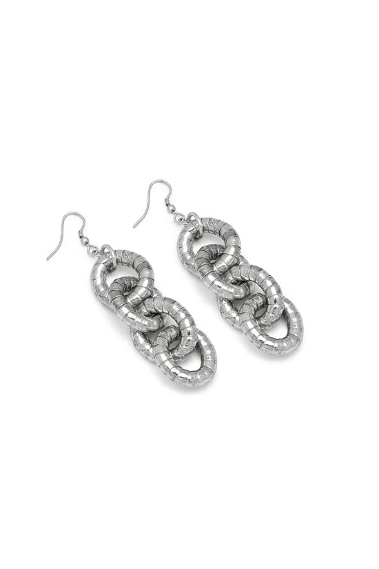 VESTOPAZZO Orecchini Catena Serpente