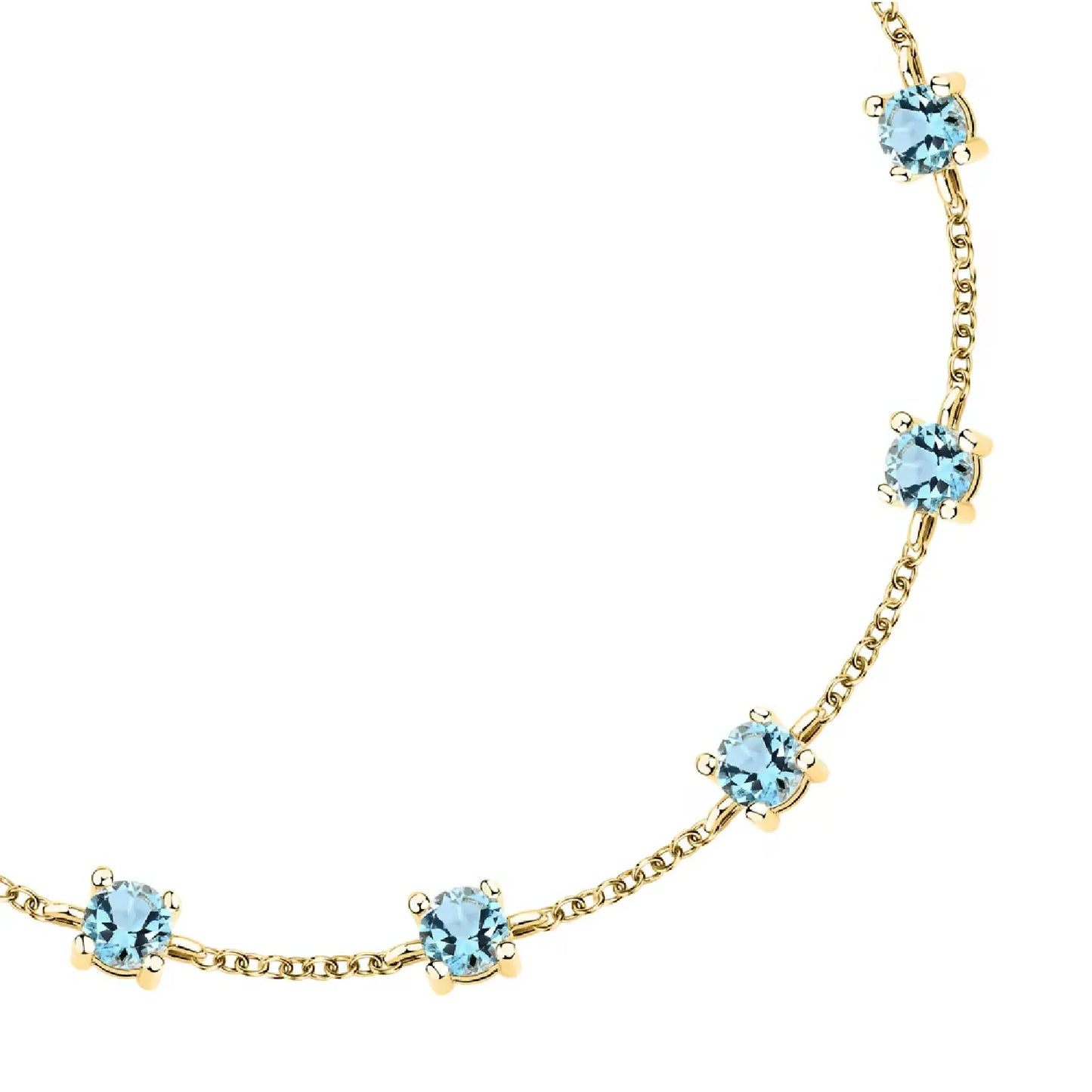 Morellato Bracciale Dorato con Zirconi Azzurri