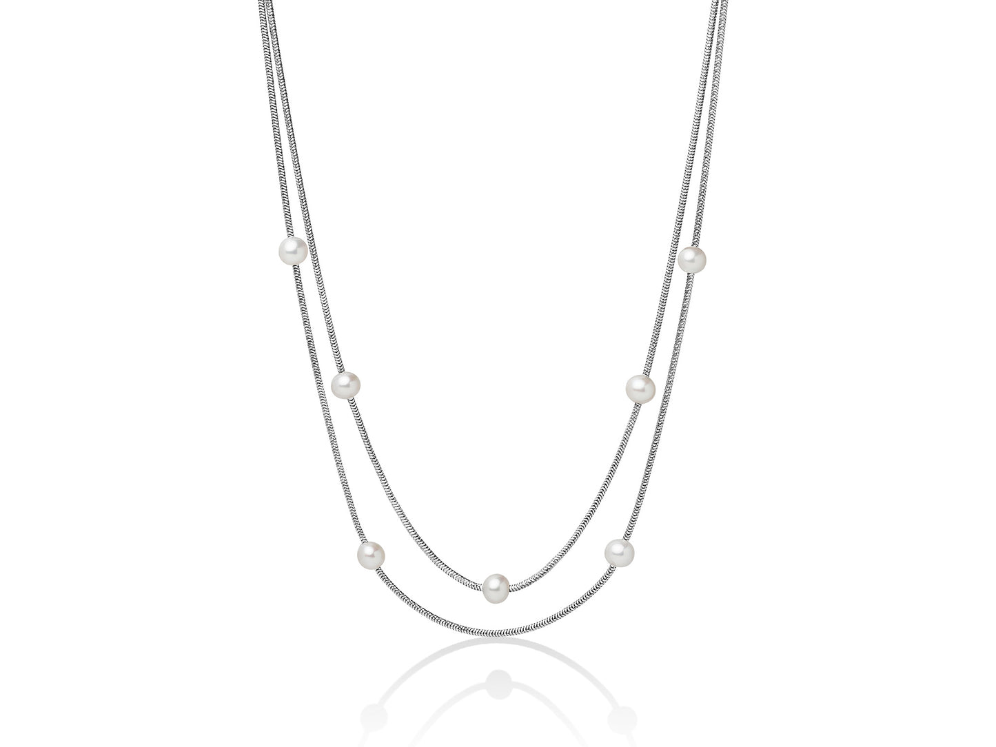 Miluna Collana Con Fili E Perle