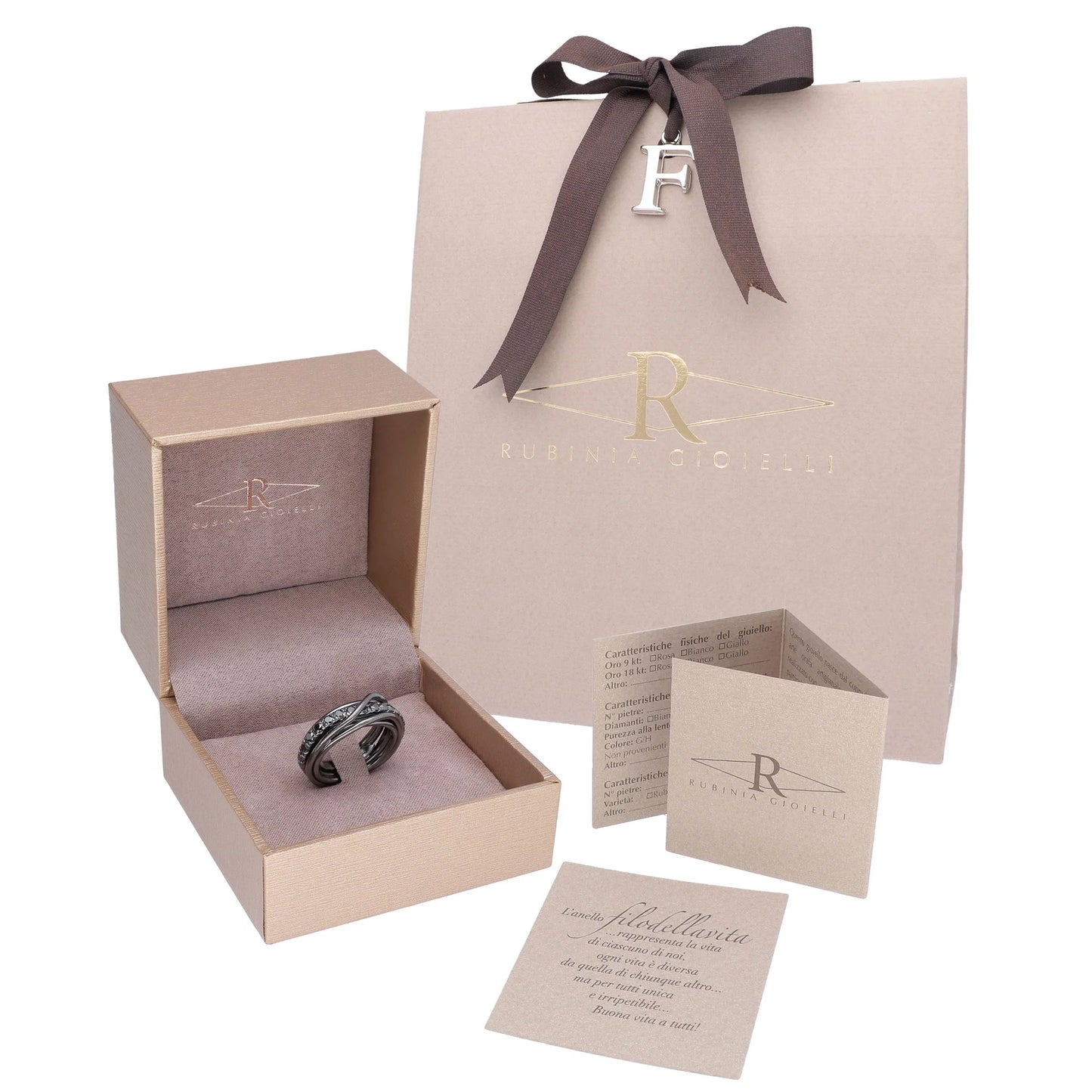 Filo Della Vita By Rubinia 7 Fili In Argento Brunito