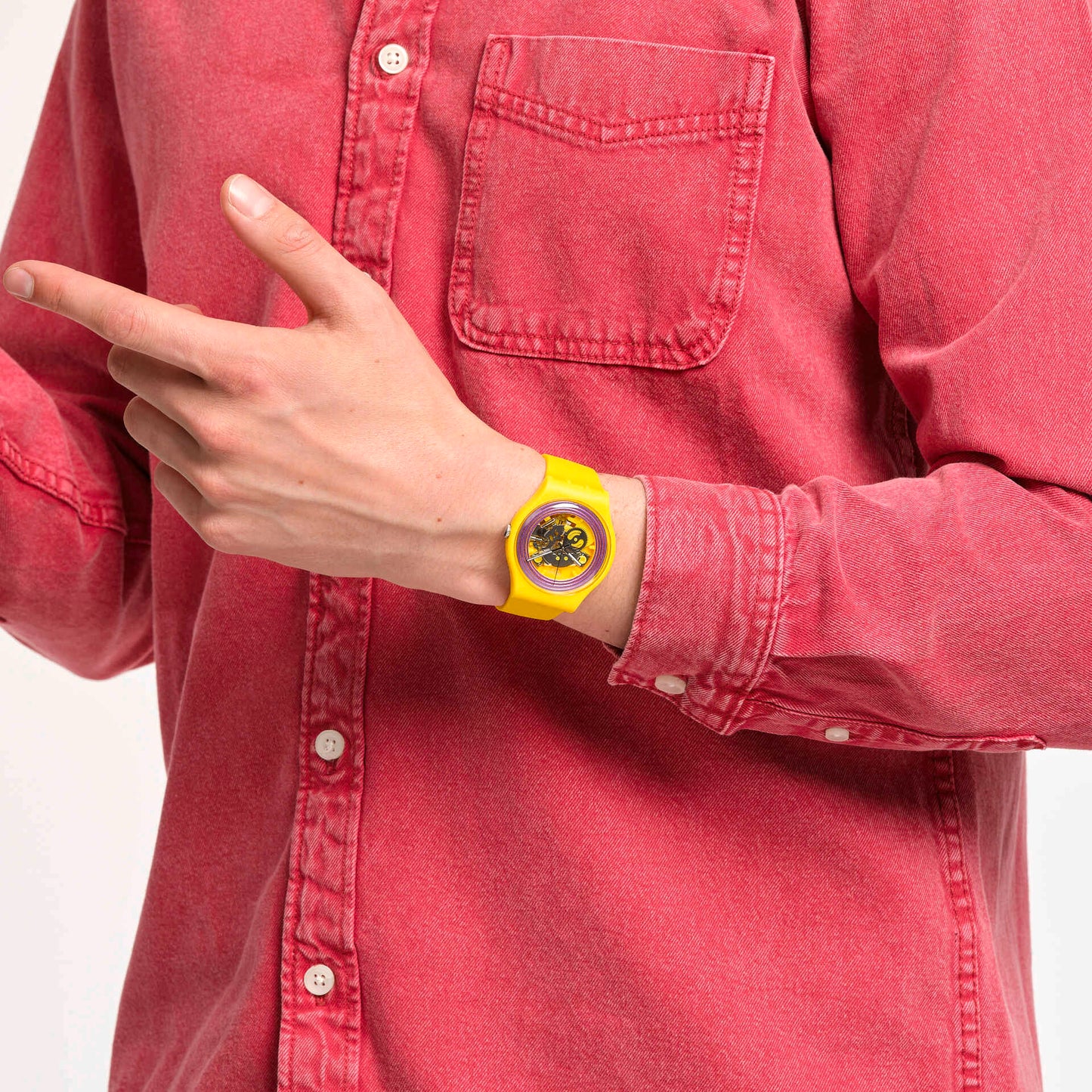 Swatch Orologio Purple Rings Yellow