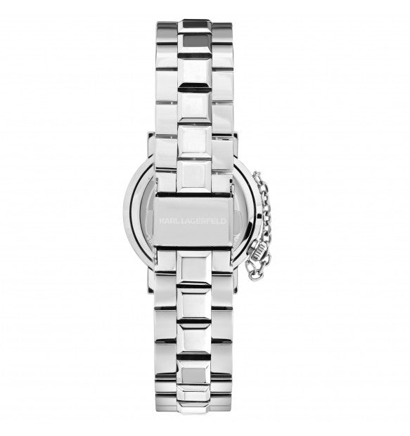 Karl Lagerfeld Orologio Donna Con Zirconi Bianchi Neri E Catena