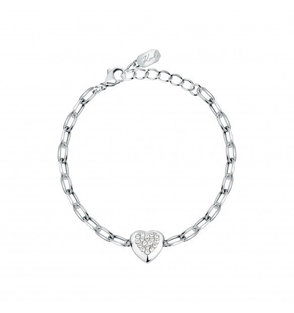 Karl Lagerfeld Bracciale A Catena Con Cuore Con Zirconi