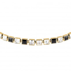 Karl Lagerfeld Bracciale Tennis Dorato Con Zirconi Bianchi E Neri