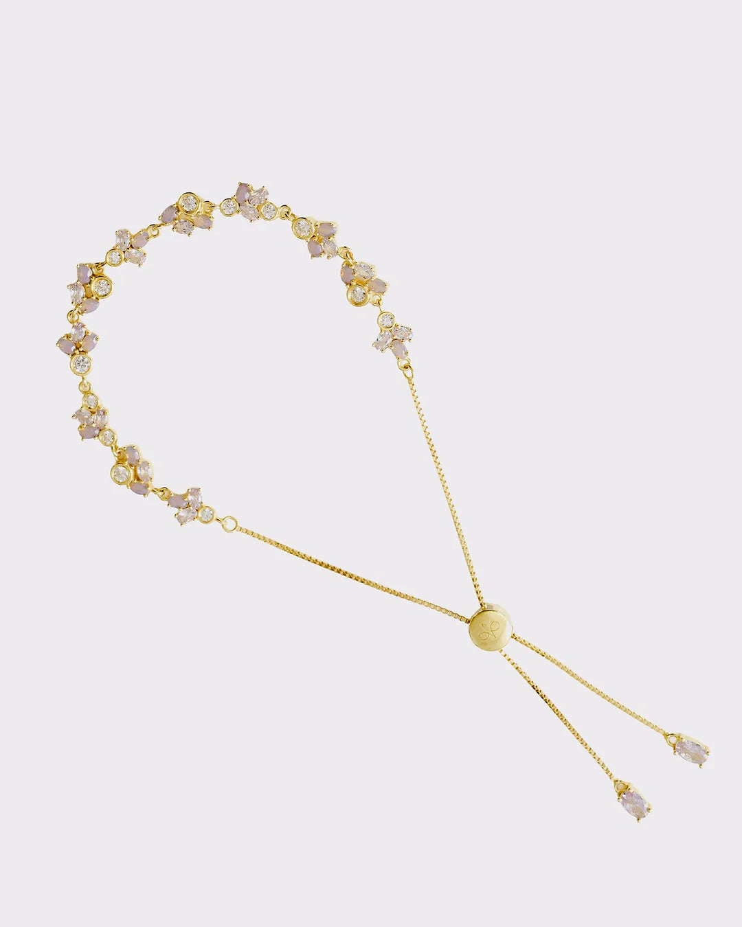 Amabile Bracciale Scorrevole Lavanda Placcato Oro