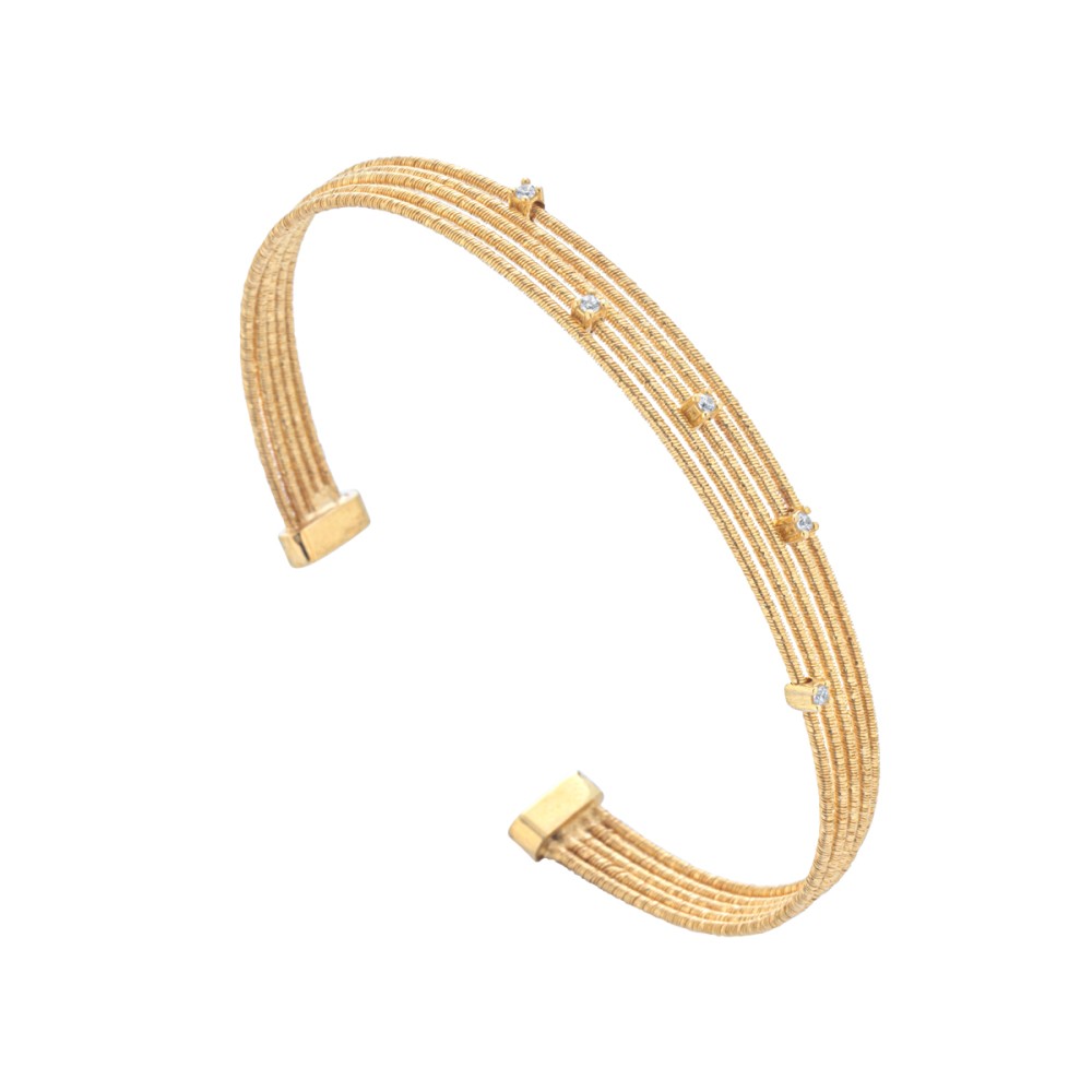 Marcello Pane Bracciale Multifilo con Zirconi