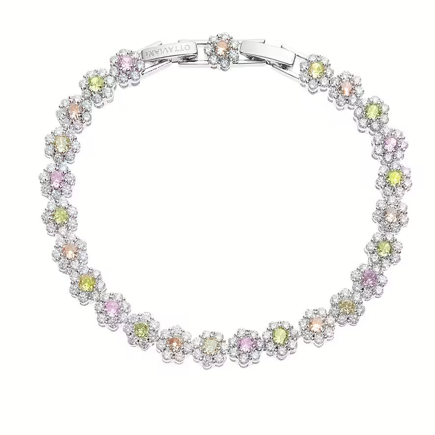 Ottaviani Bracciale con Fiorellini di Zirconi Multicolore