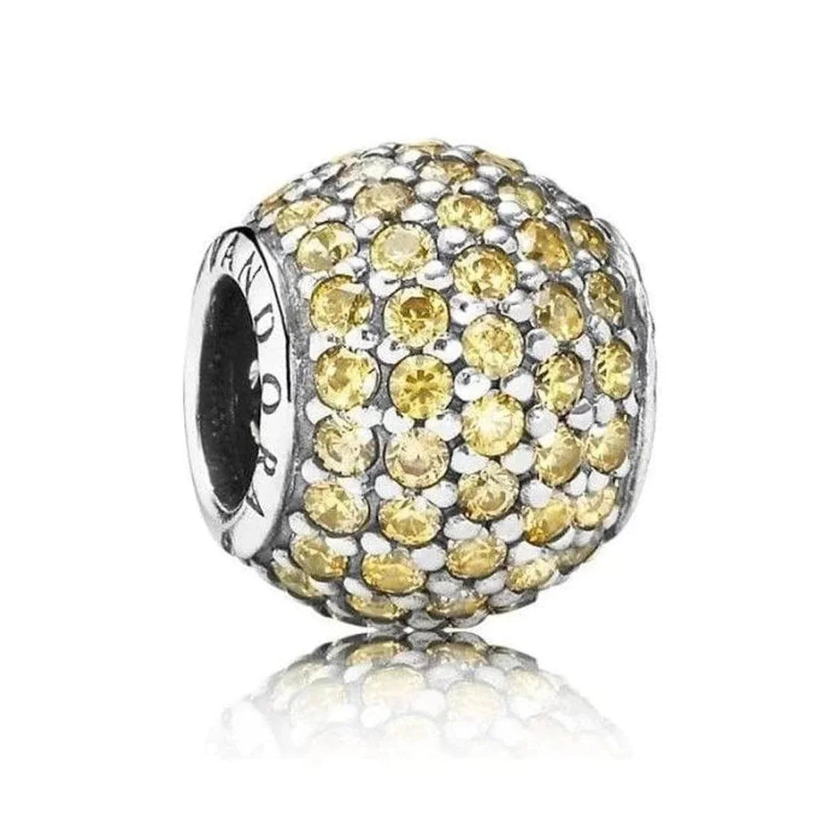 Pandora Charm Sfera in Pavé Color Oro