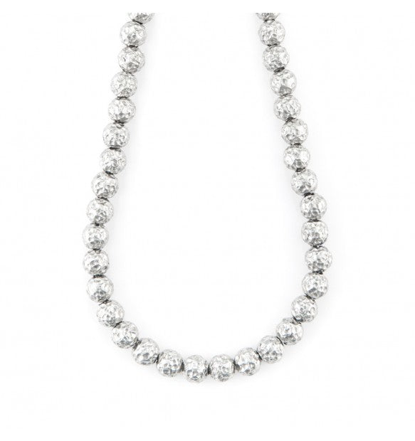 Cesare Paciotti 4US Collana Uomo Con Sfere In Acciaio Martellato