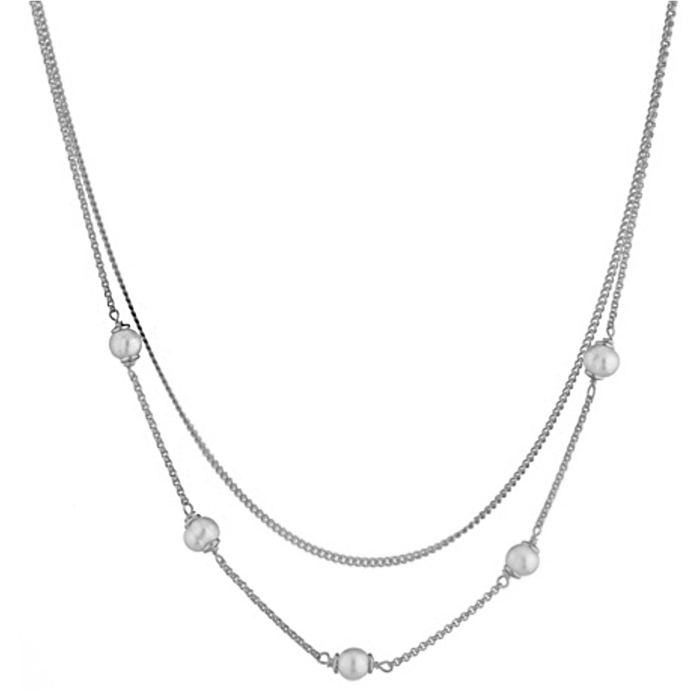 Marcello Pane Collana Charm Multifilo Perle