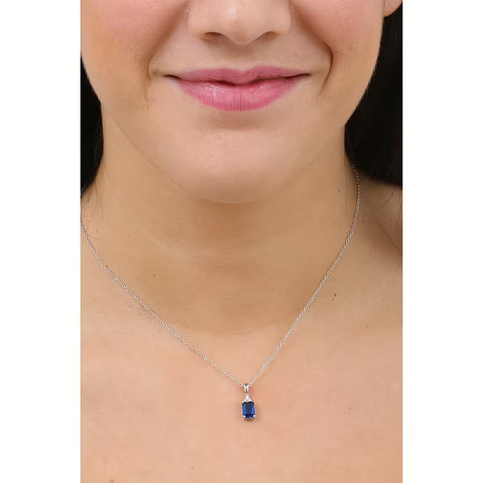 Amen Collana Con Pietra Blu