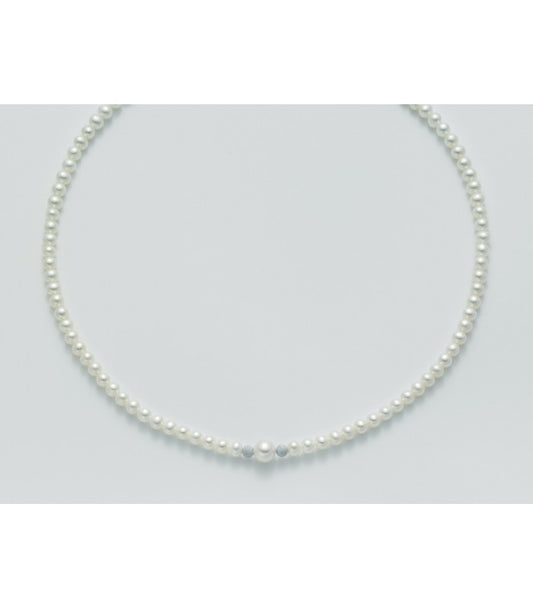 Miluna Collana Con Perle Con Sfere Satinate