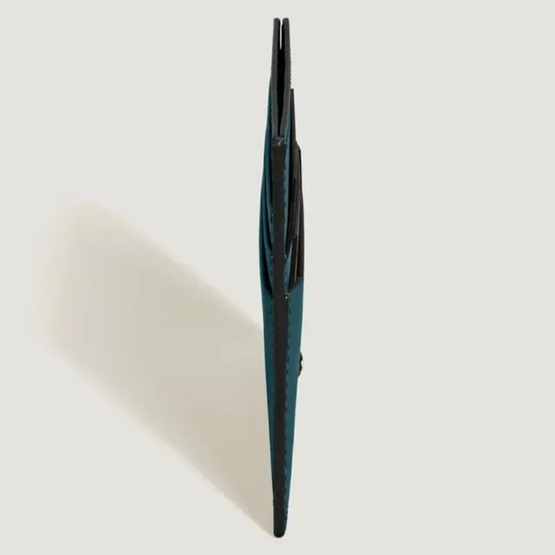 Montblanc Portacarte 6 Tasche in Pelle Azzurra 198755