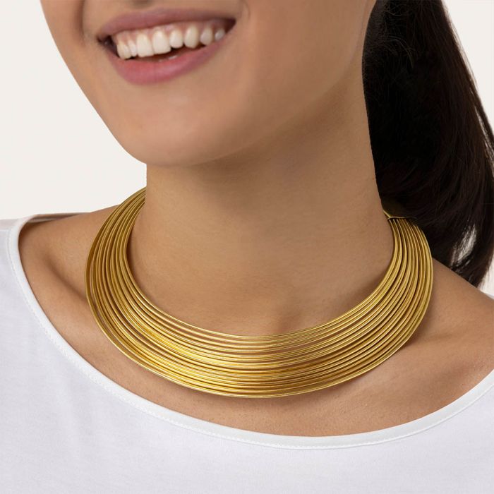 VESTOPAZZO Collana Rigida Multi Fili