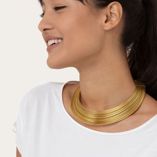 VESTOPAZZO Collana Rigida Multi Fili