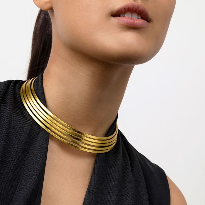 VESTOPAZZO Collana Girocollo 5 Linee