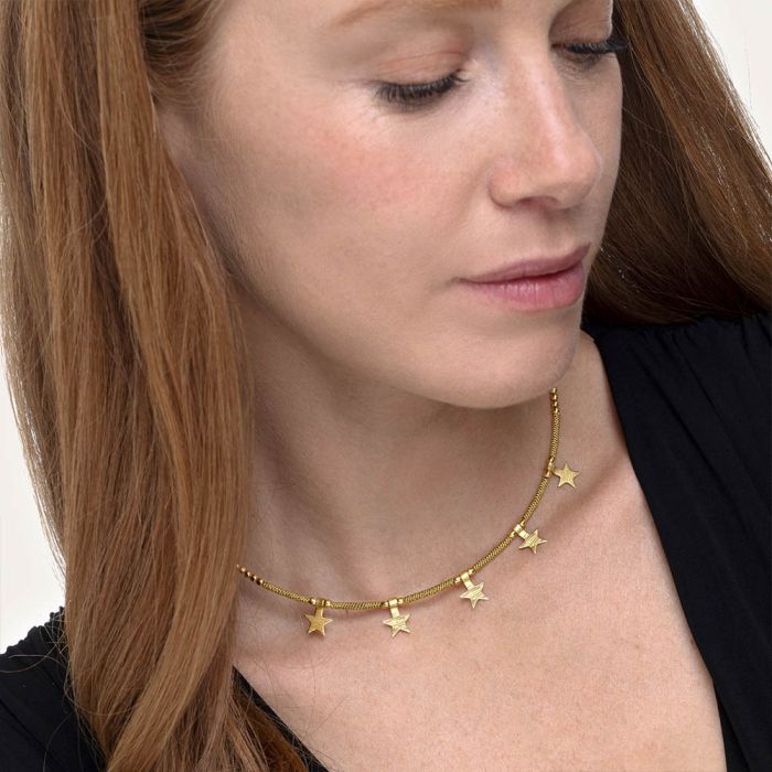 VESTOPAZZO Collana Girocollo Stelle