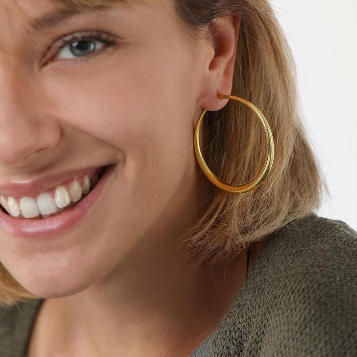 VESTOPAZZO Orecchini Cerchi Grandi Bombè