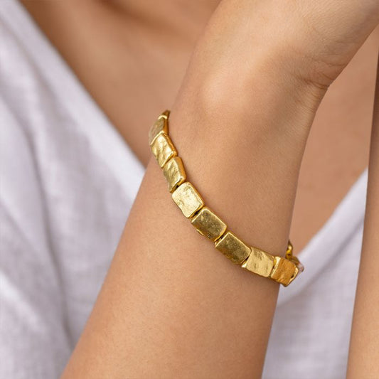 VESTOPAZZO Bracciale Elastico Rettangoli